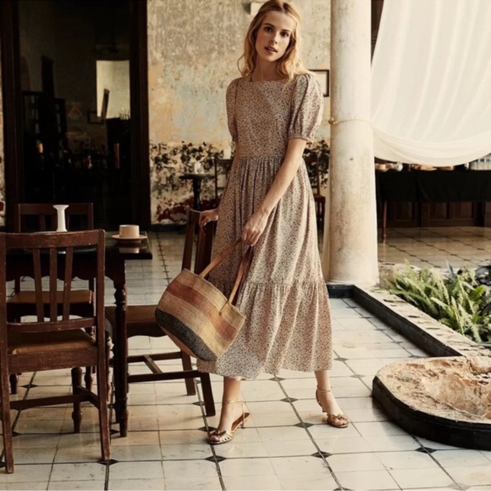 Doen Dune Dress Sienna Champignon Floral
